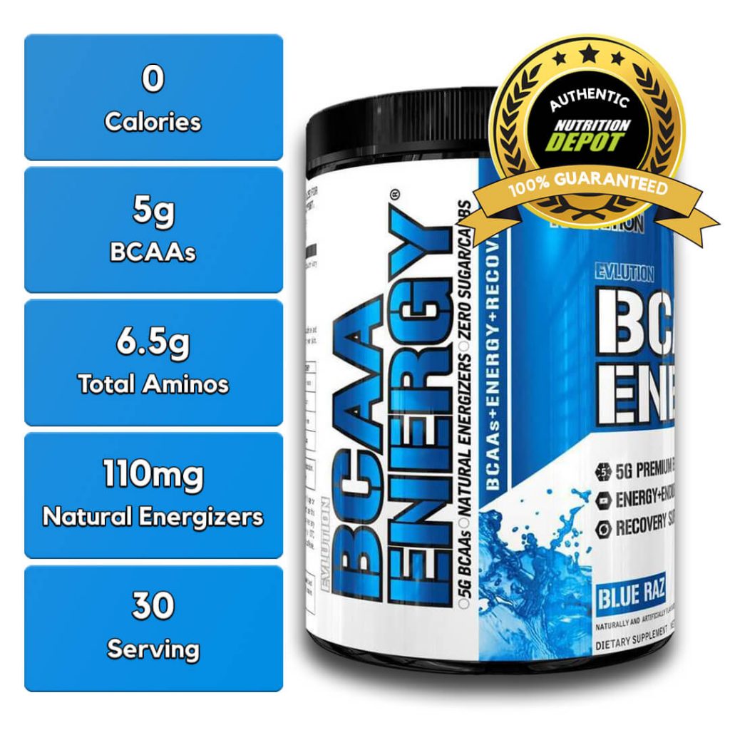EVL BCAA ENERGY, BLUE RAZ, 30 SERVING Nutrition Depot Bangladesh