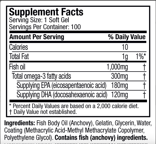 Muscletech 100% Omega Fish Oil, 100 Ct 15