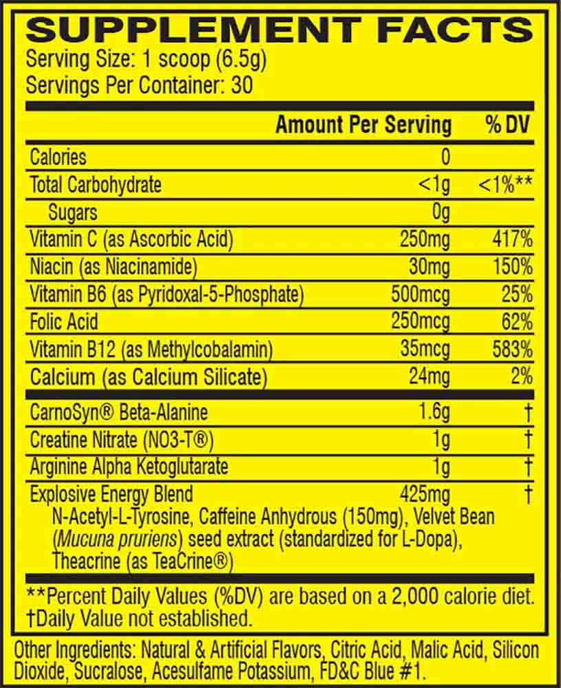 C4 NUTRITION INFO