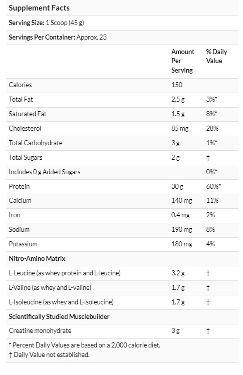 Muscletech Nitrotech Protein, Vanilla Cream, 2 Lbs 12