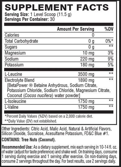 XTEND SPORT BCAA - NUTRITION INFO