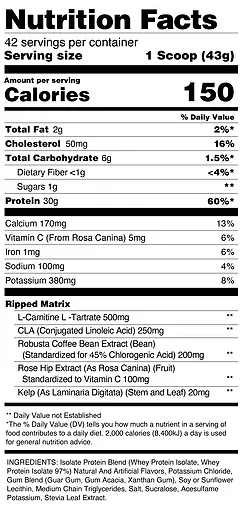 WHEY LABS, PRO STANDARD RIPPED ISOLATE, CHOCOLATE MELT, 4 LBS