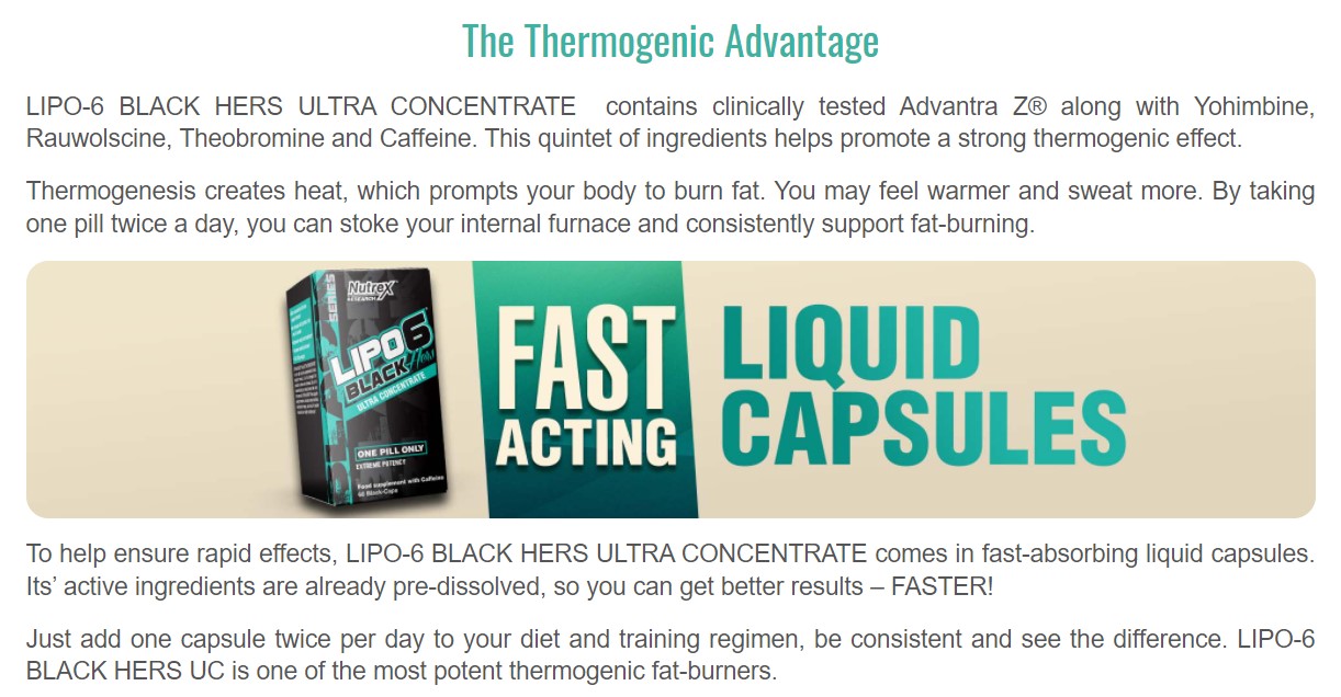 Nutrex Lipo-6 Black Hers, 60 Capsules 9