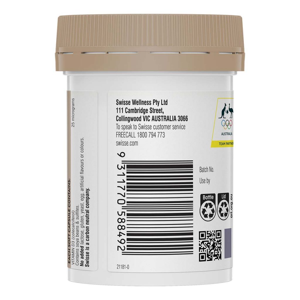 Swisse Ultiboost Vitamin D, 60 Capsules Nutrition Depot Bangladesh