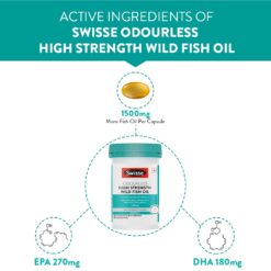 Swisse Ultiboost Odourless Wild Fish Oil, 40 Capsules 8
