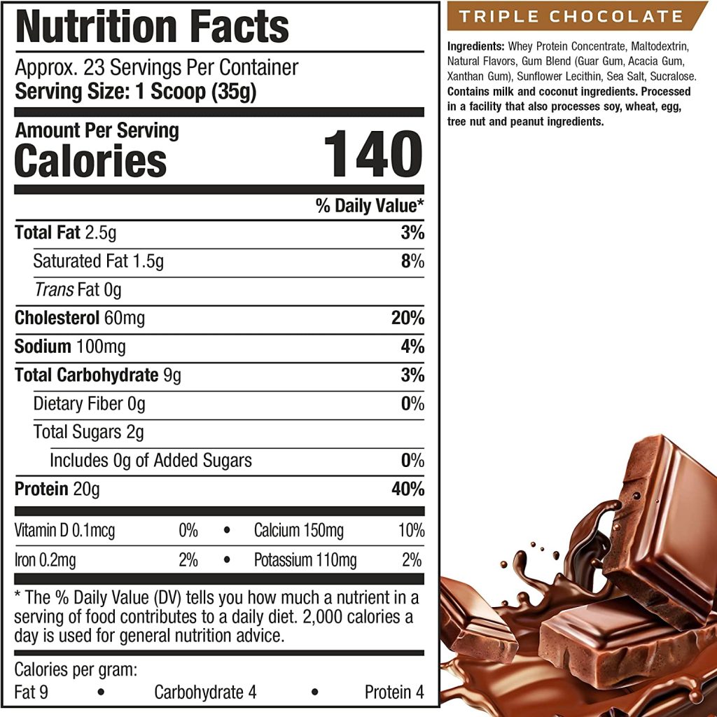 Muscletech 100% Grass-Fed Whey Protein, Triple Chocolate, 1.8 Lbs 10