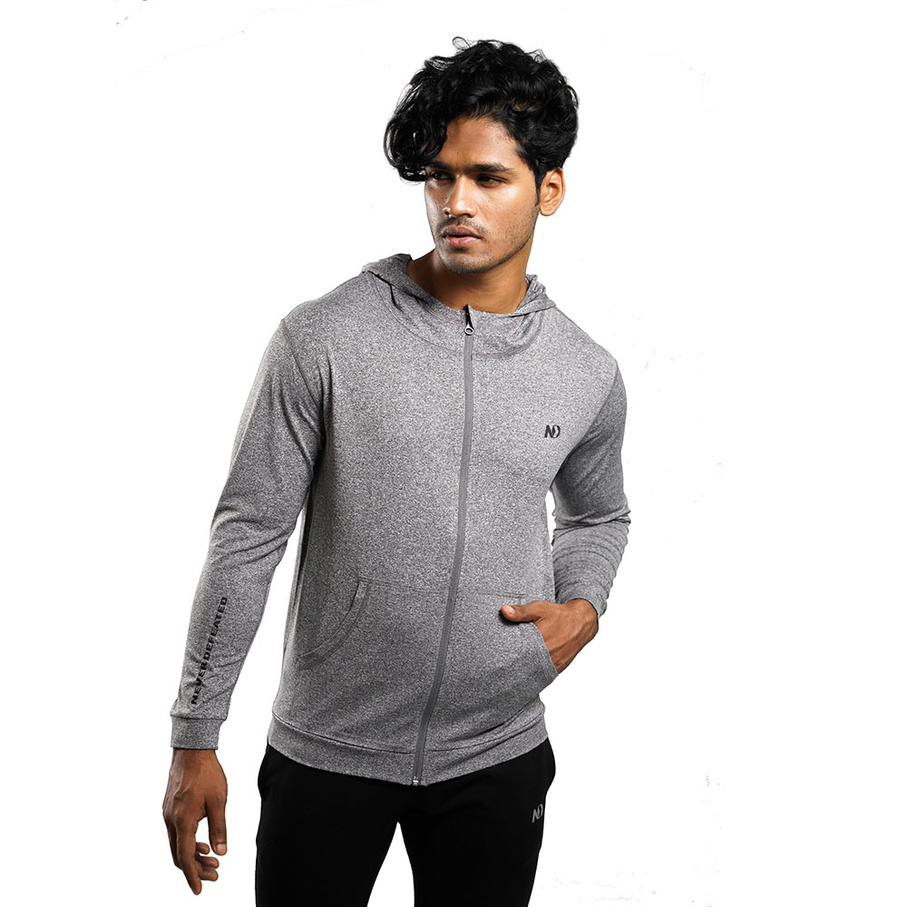 ND Elite Thermal Hoodie - Grey - Nutrition Depot Bangladesh