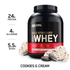 ON Gold Standard 100% Whey Protein, Cookies & Cream, 4.6lb 7