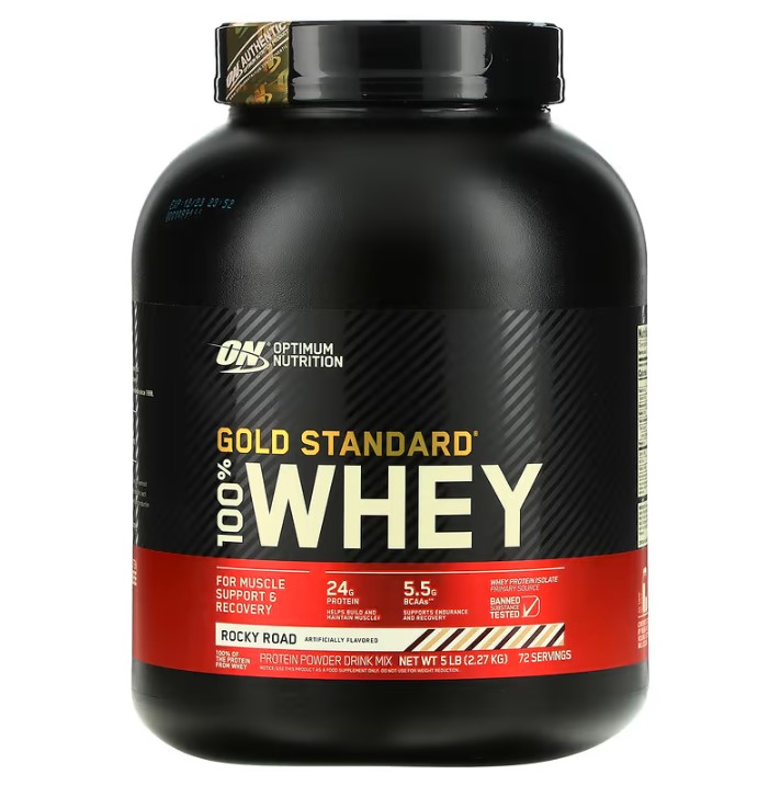 ON Gold Standard 100% Whey Protein, Rock Road, 5lb 1
