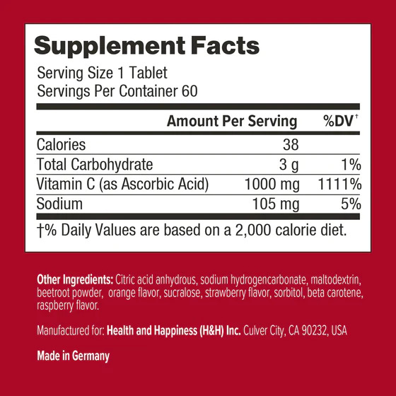 Swisse Ultiboost High Strength Vitamin C Effervescent, 20 Tablets 4