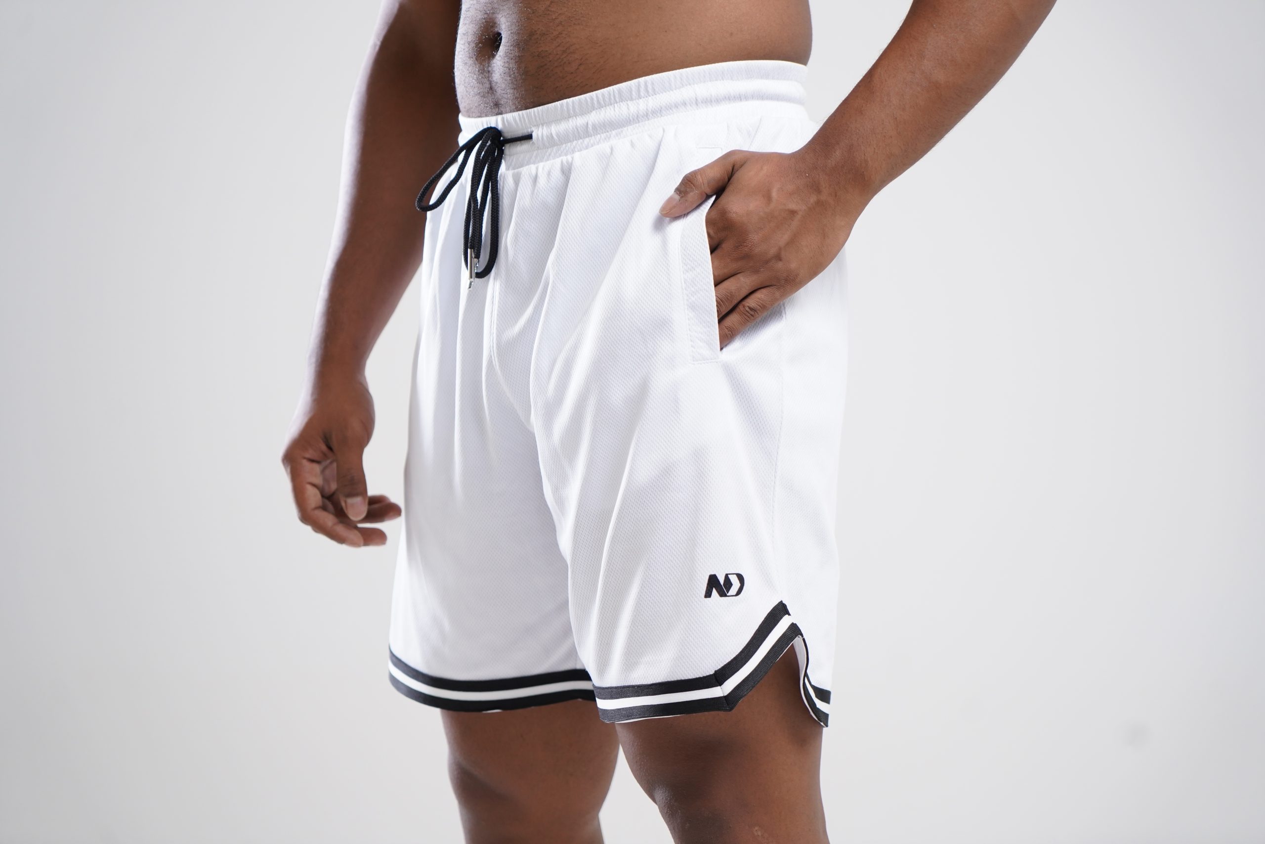 ND Sports Shorts - White 1