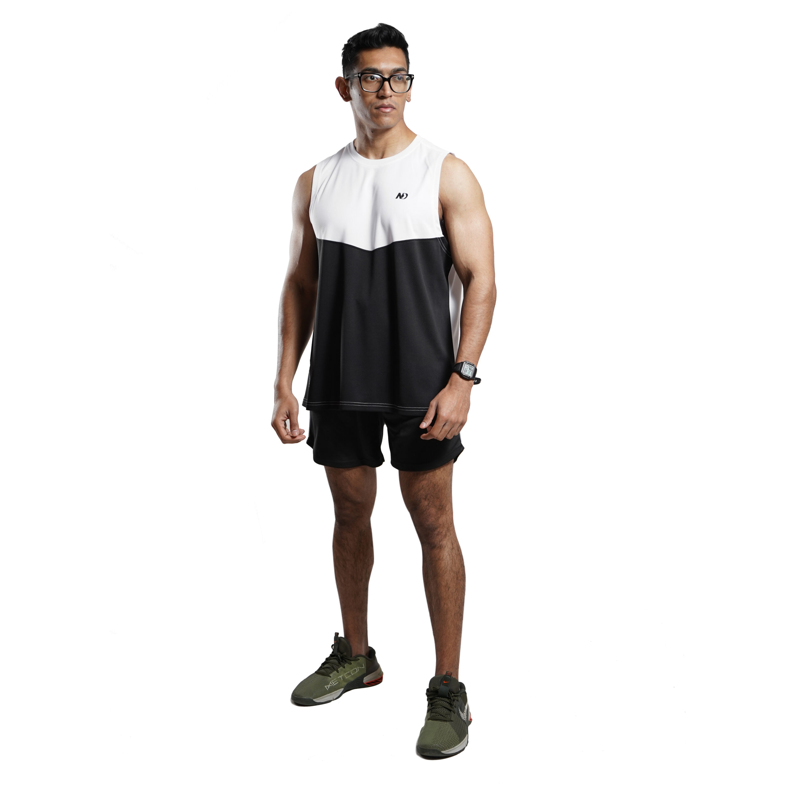ND Training Tank - White Black 2