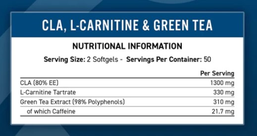 Applied Nutrition CLA + L-Carnitine & Green Tea, 50 Serving 2