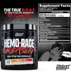 Nutrex Hemo-Rage Unleashed High Stim Pre Workout, Orange Mango, 30 Serving 5