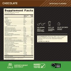 ON Serious Mass Protein, Chocolate, 12lbs 6