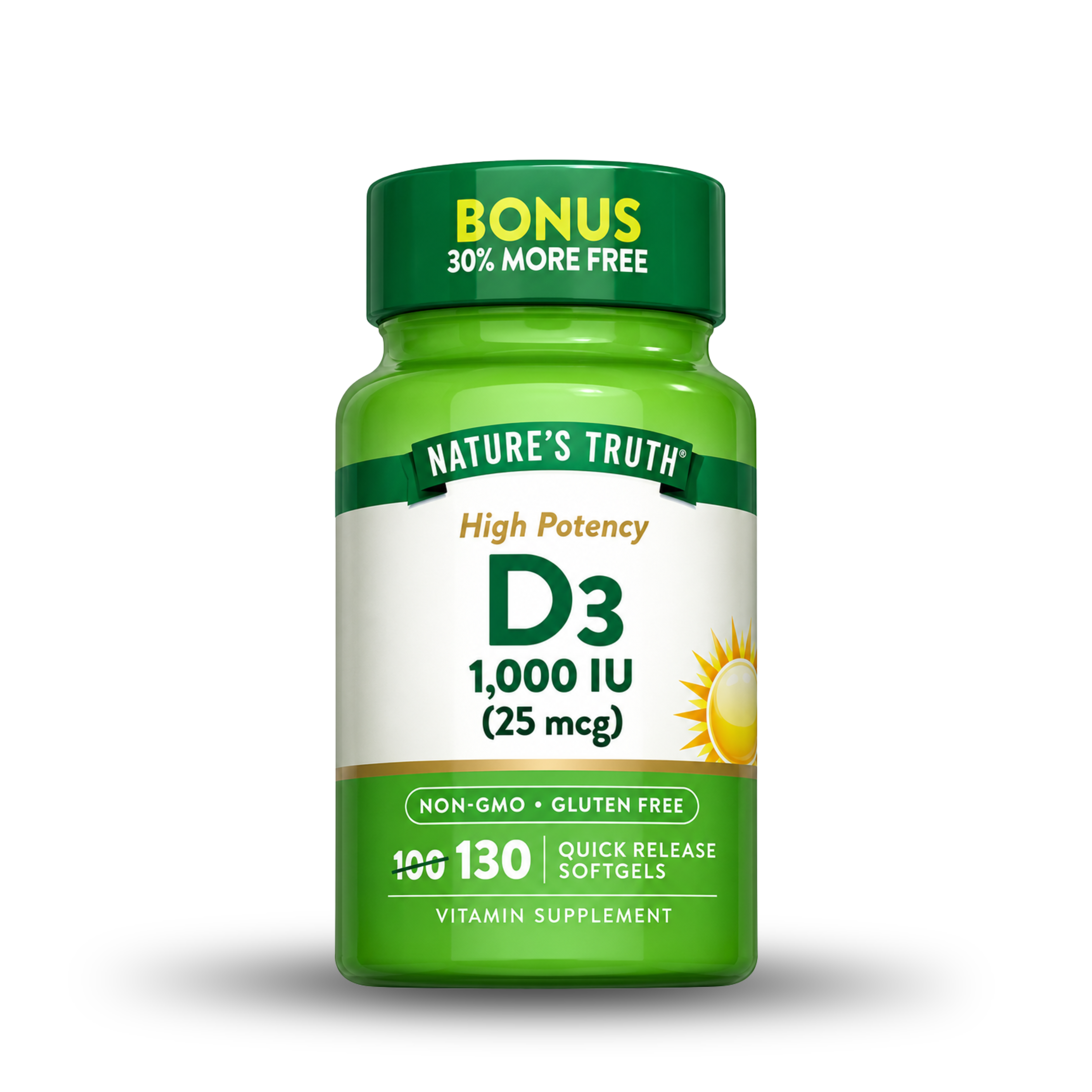 Nature's Truth High Potency Vitamin D3 1000 IU, 25 mcg 1