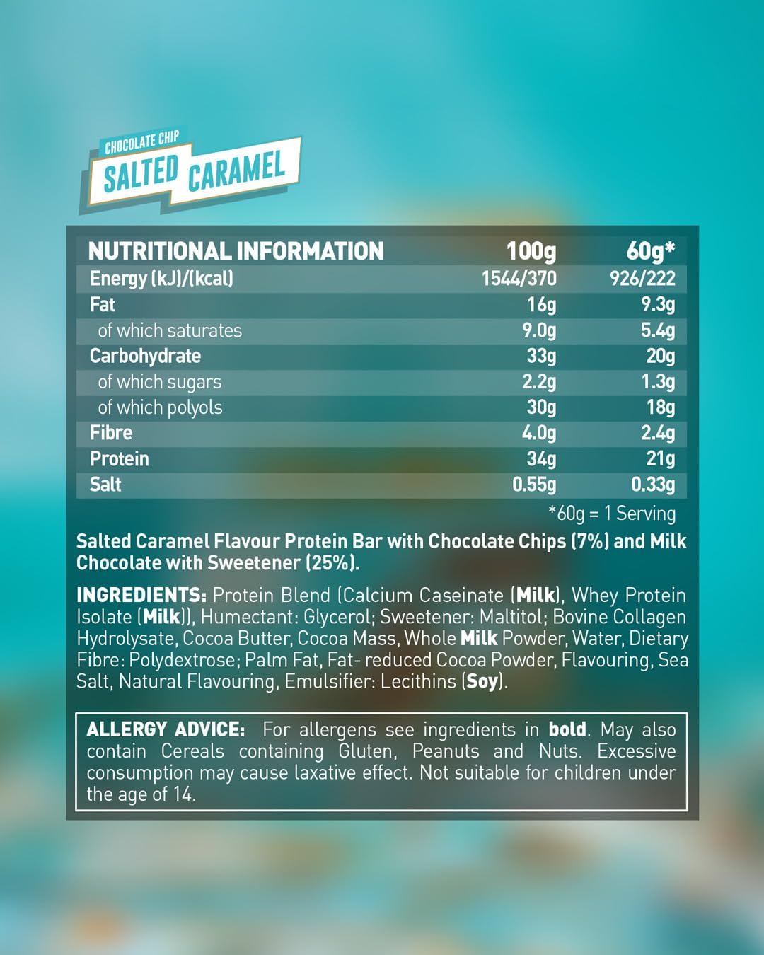Grenade High Protein Bar, Chocolate Chip Salted Caramel 18