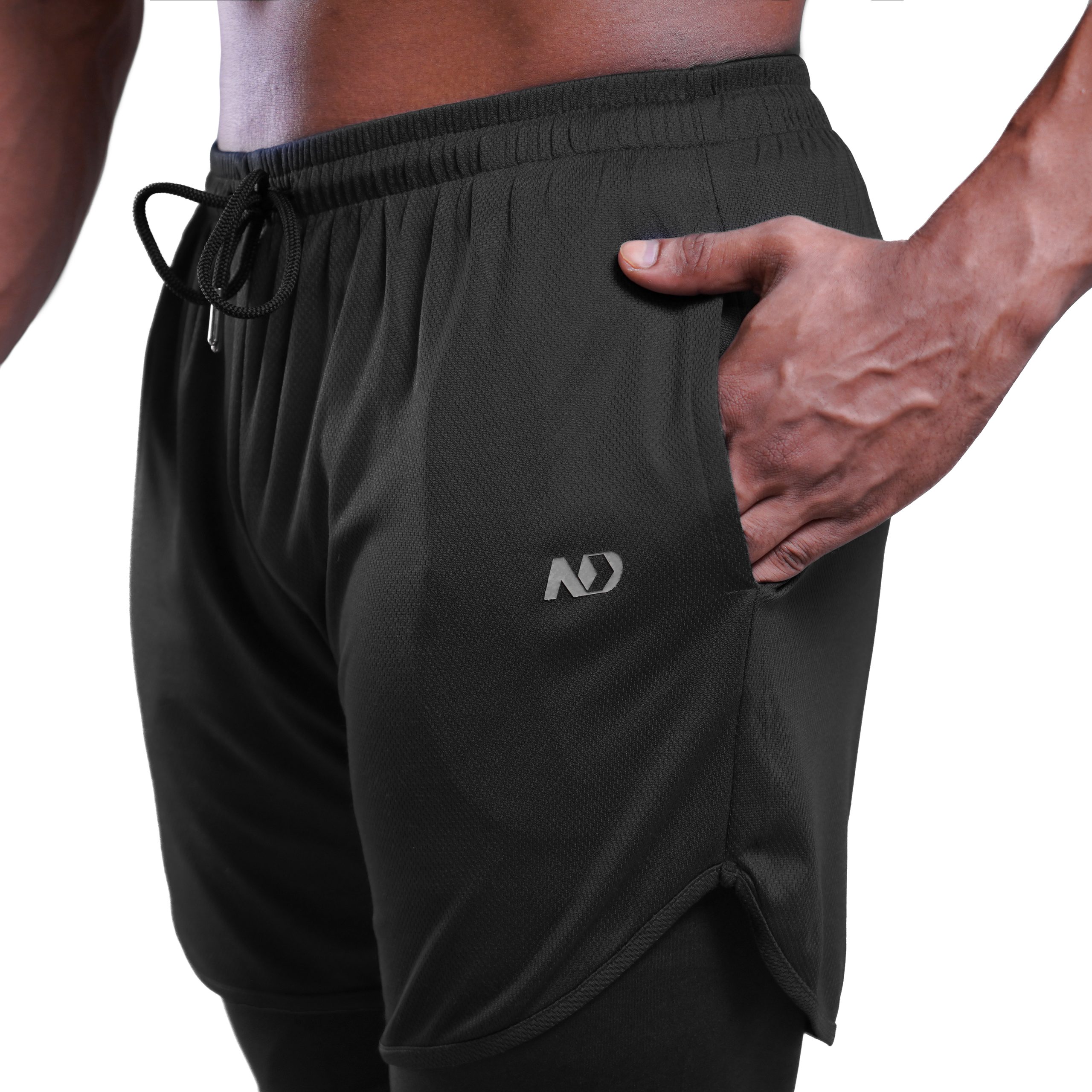 ND Active 2 in 1 Shorts - Black 4