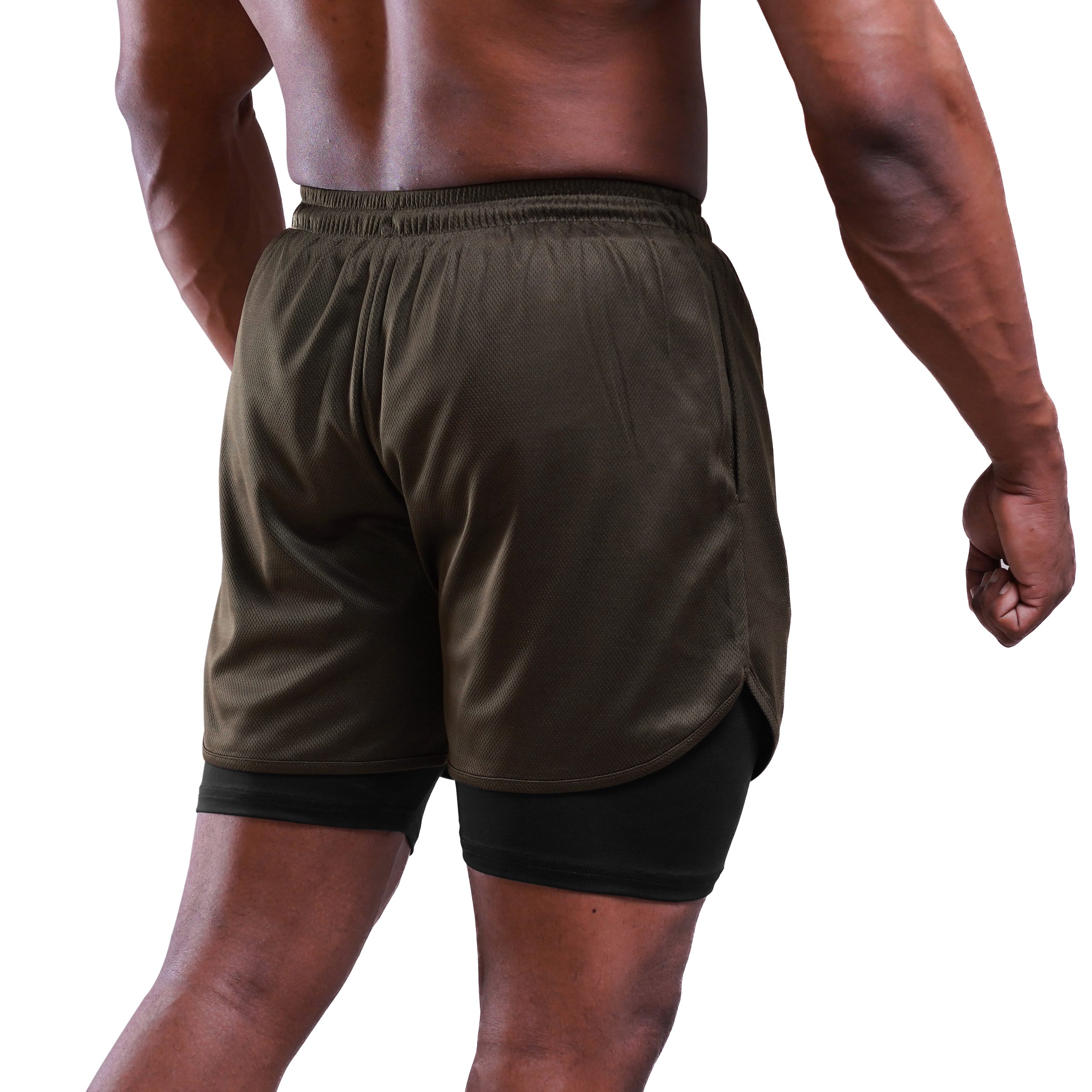 ND Active 2 in 1 Shorts - Olive 3