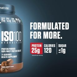 Dymatize ISO 100, Whey Protein Isolate, Gourmet Chocolate, 5 lbs 10