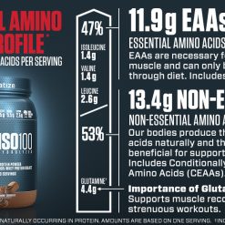 Dymatize ISO 100, Whey Protein Isolate, Gourmet Chocolate, 5 lbs 11