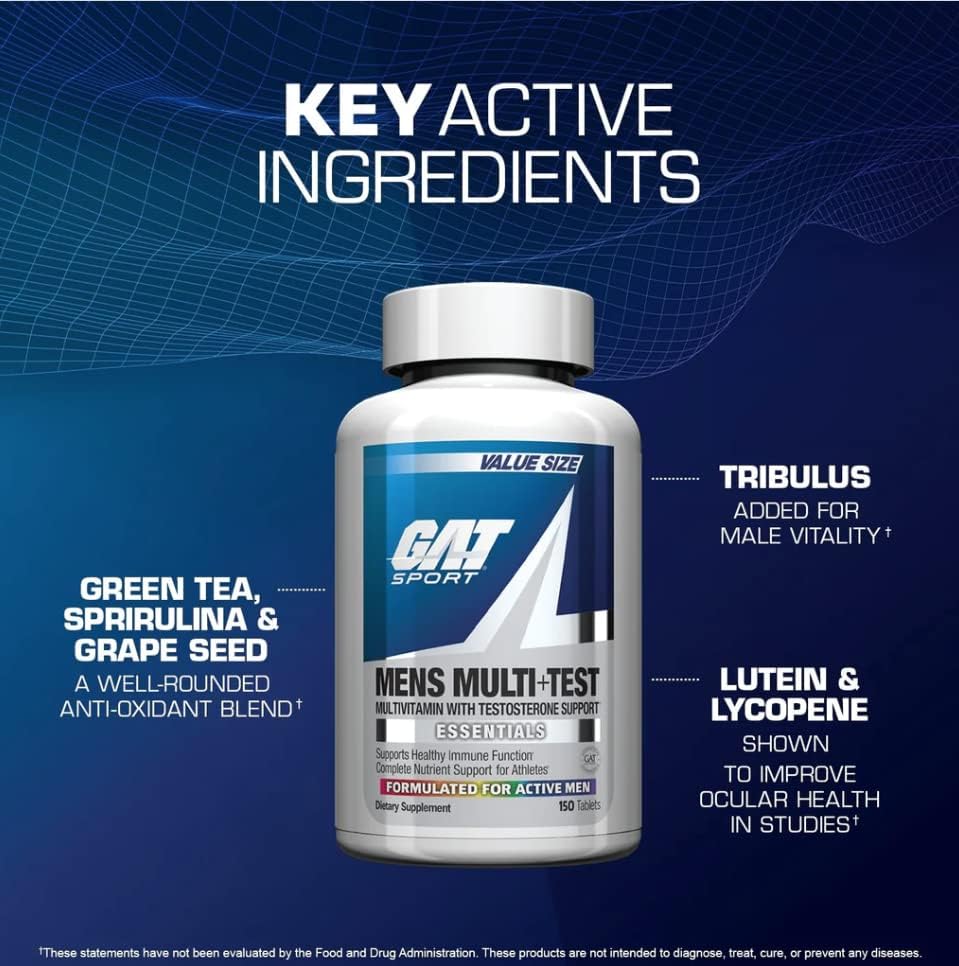 GAT Sport Mens Multi+Test, 60 Tablets 4