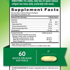 Nature's Truth 2000mg Fish Oil, 60 Softgels 8