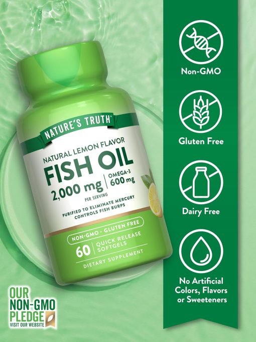 Nature's Truth 2000mg Fish Oil, 60 Softgels 6