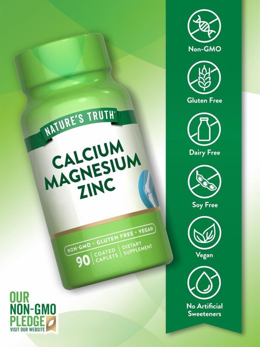 Nature's Truth Calcium Magnesium Zinc, 90 Tablets 4