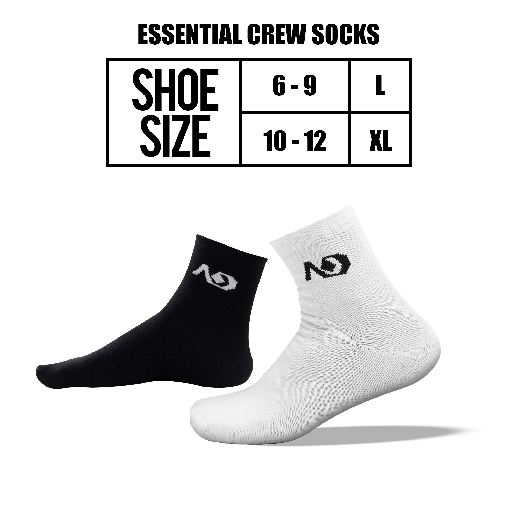 ND Essential Crew Socks - Black 10