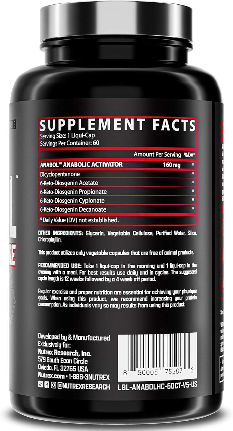 Nutrex Anabol Hardcore Anabolic Activator, 60 Capsules 6