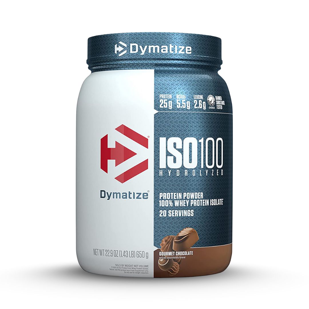 Dymatize ISO 100, Whey Protein Isolate, Gourmet Chocolate, 1.4 lbs 1