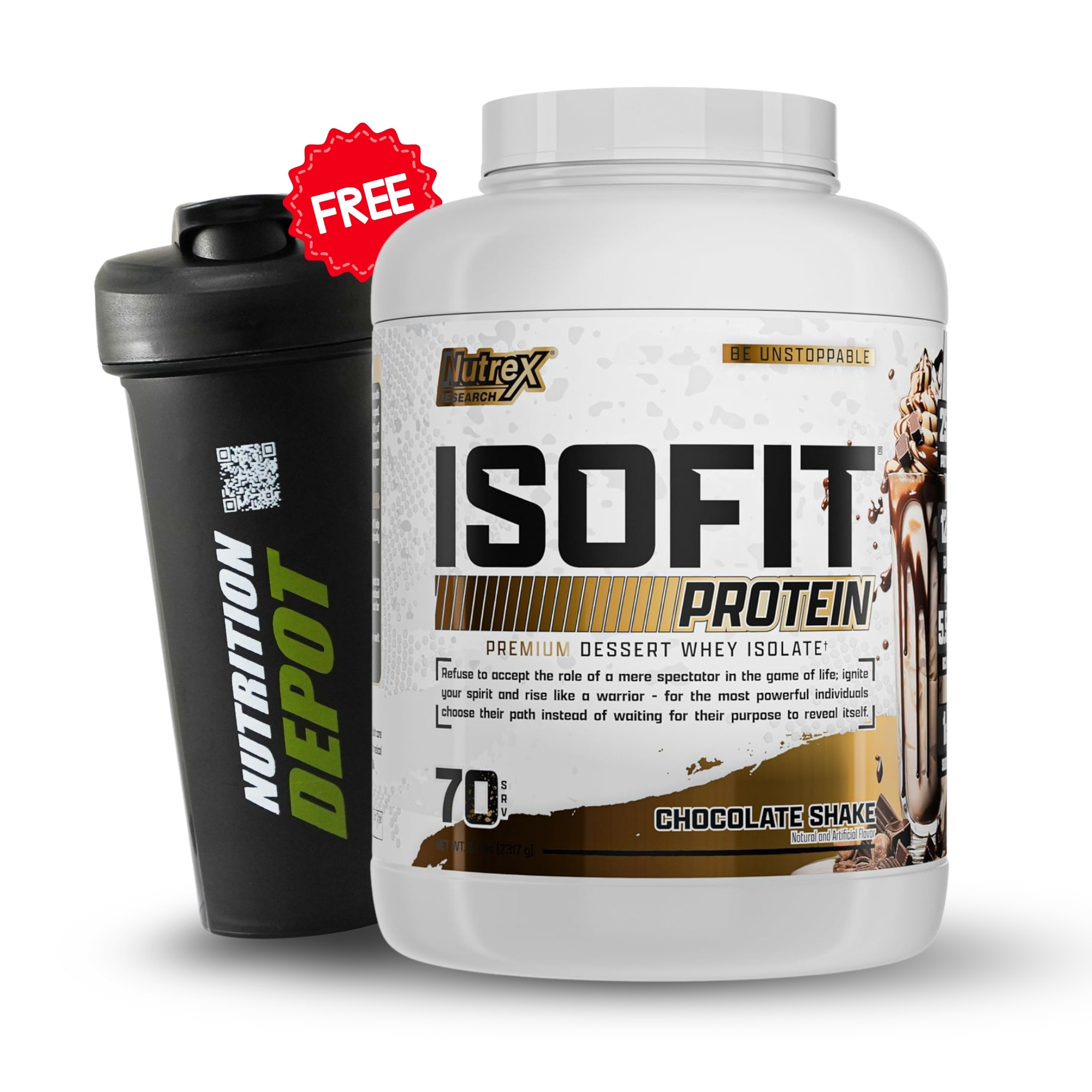 Nutrex ISOFIT Whey Isolate Protein, Chocolate Shake, 5lbs 1