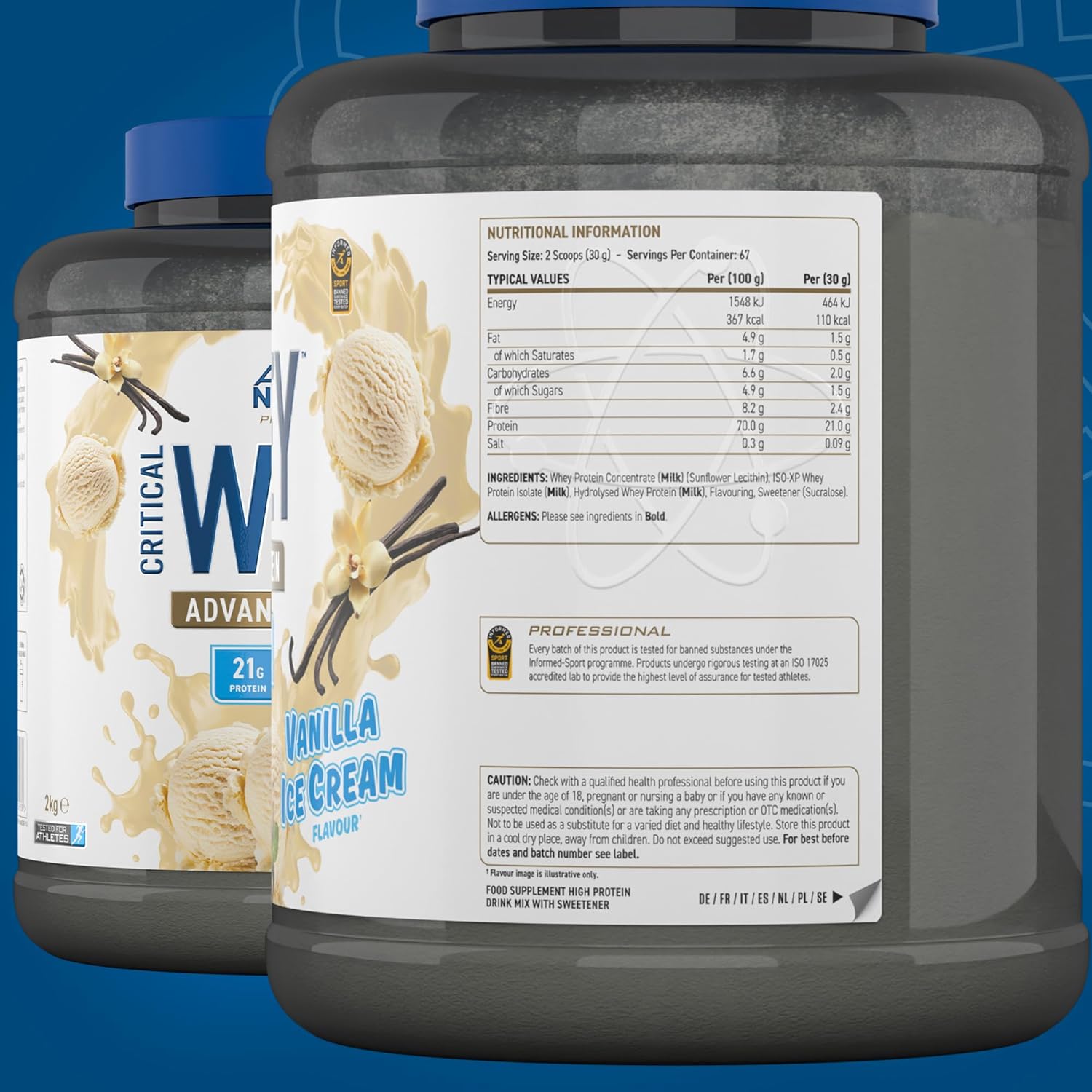 Applied Nutrition Critical Whey Protein, Vanilla, 2kg 3