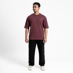 ND Box-Fit Oversized T-Shirt - Burgundy 11