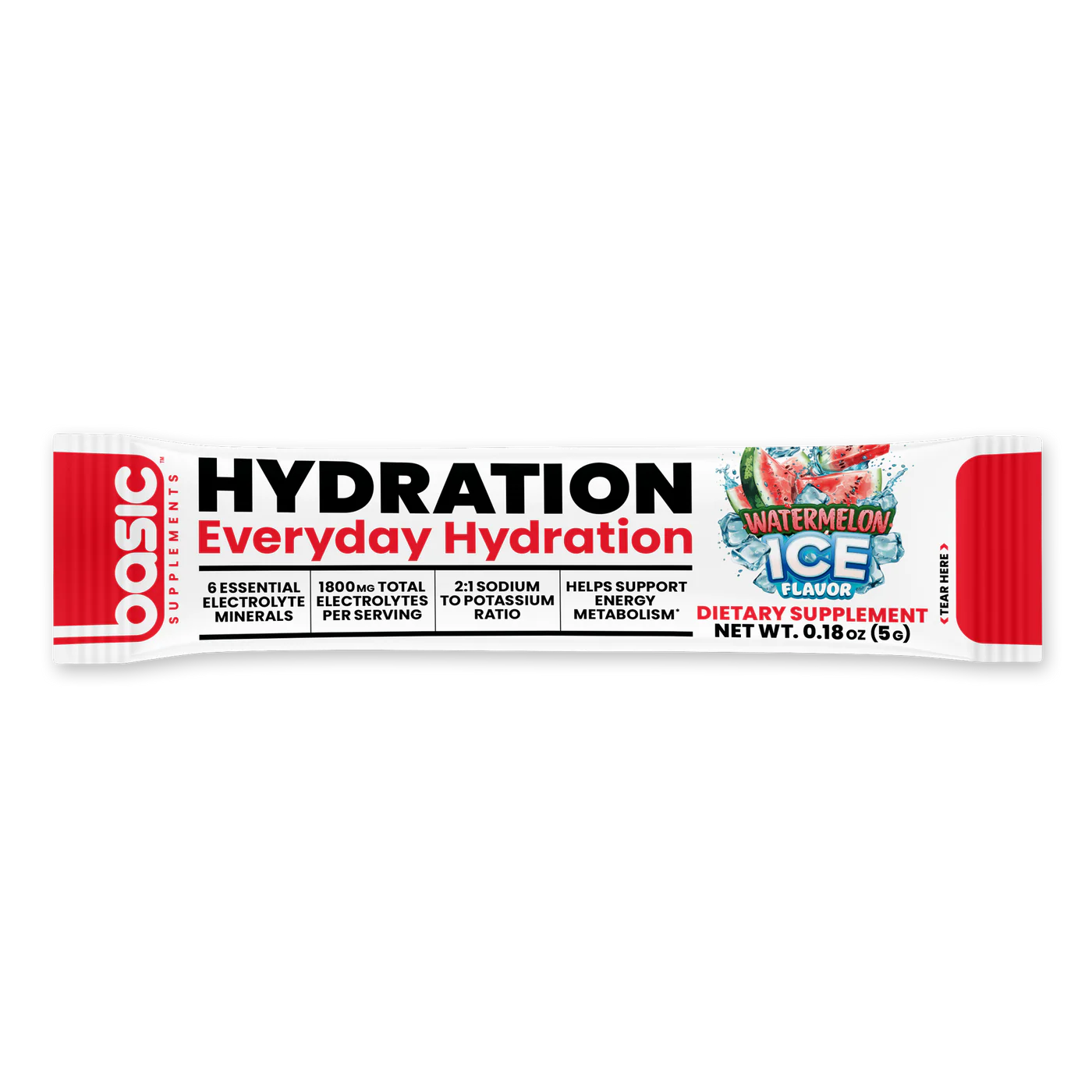 Basic Hydration,Watermelon Ice, 01 Stickpack, 5gram 2