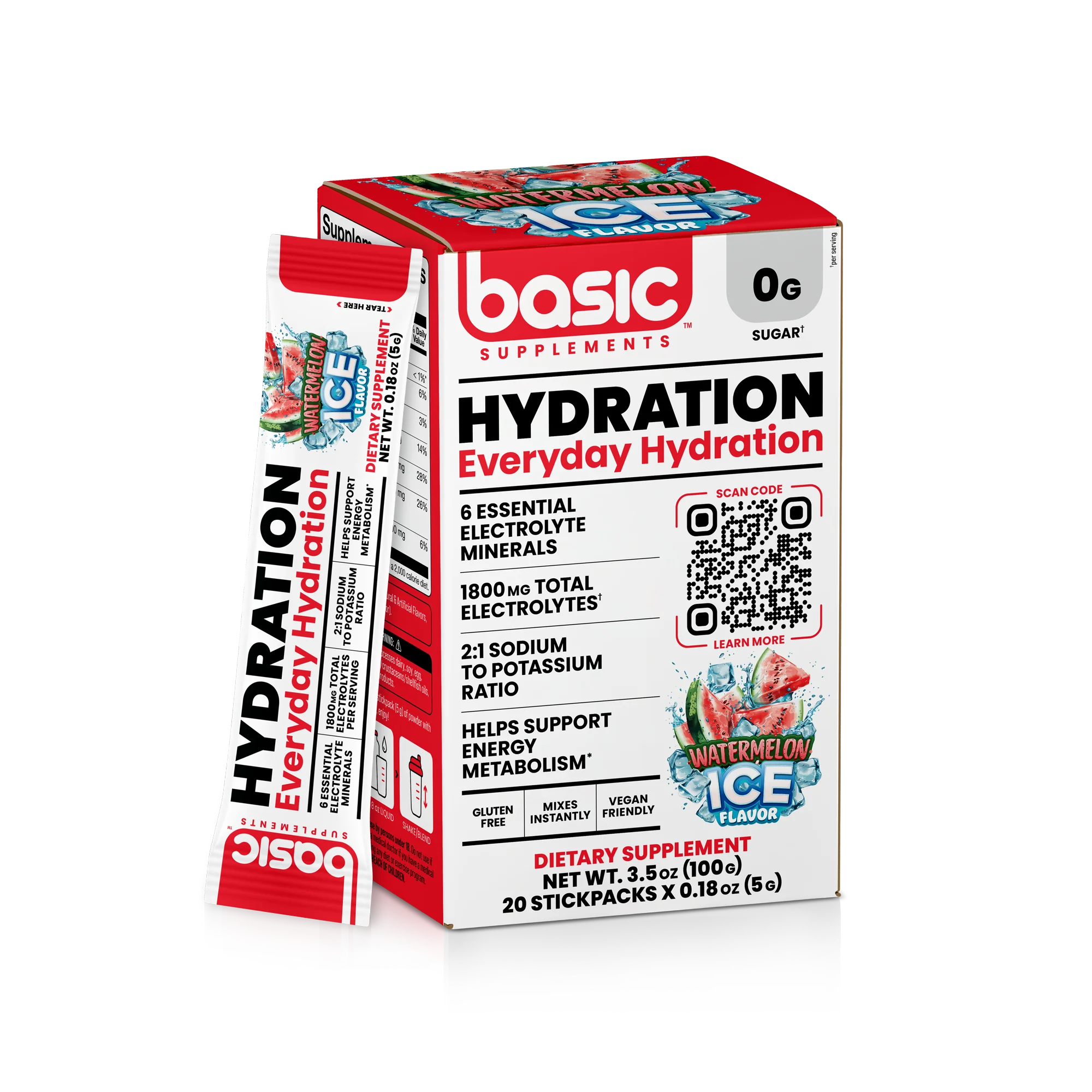 Basic Hydration,Watermelon Ice, 01 Stickpack, 5gram 1