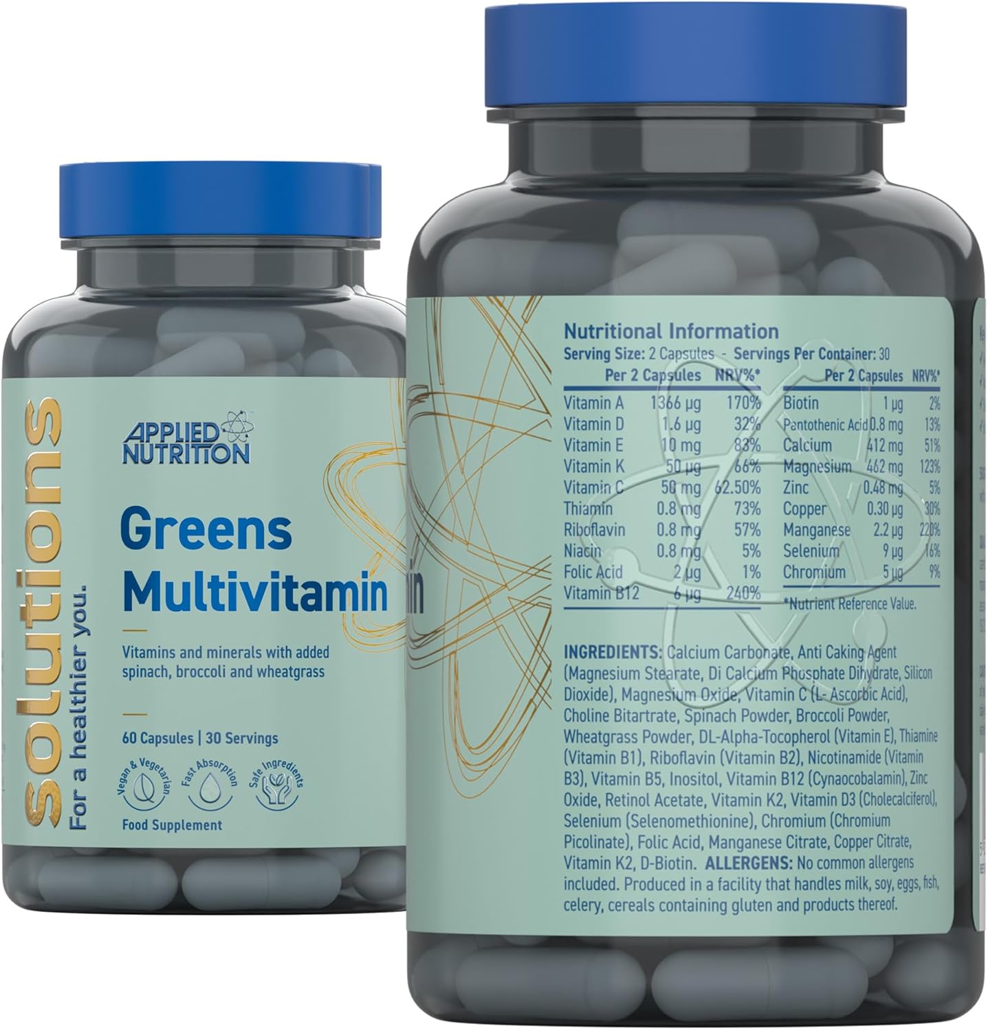 Applied Nutrition Greens Multivitamin, 60 Capsules 6