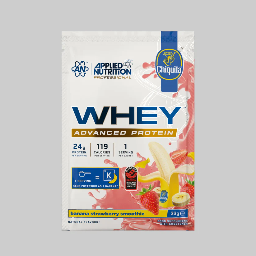 Applied Nutrition Critical Whey Sample Sachets, Chiquita Banana Strawberry Smoothie, 1 Serving 1