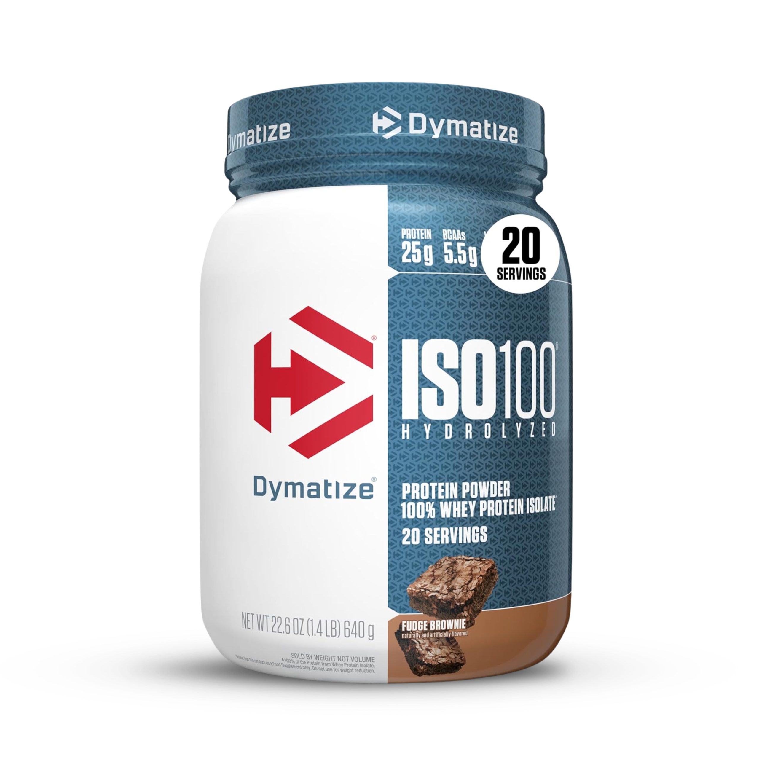 Dymatize ISO 100, Whey Protein Isolate, Fudge Brownie, 1.4 lbs 1