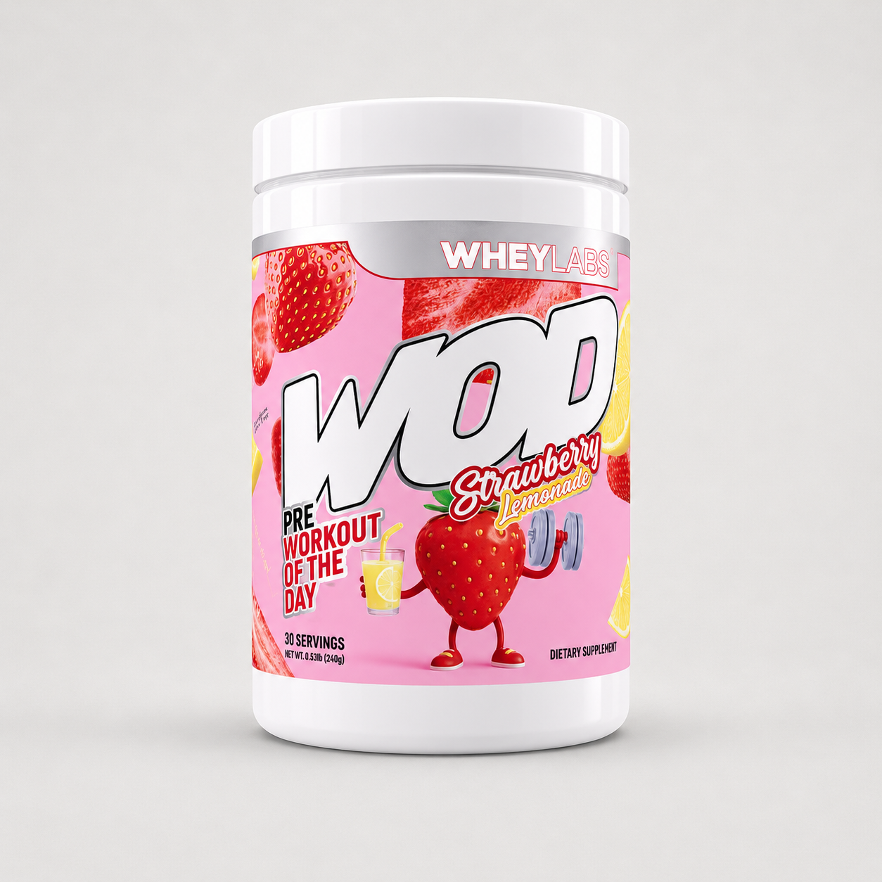 WheyLabs Elite Series WOD Pre-Workout, Strawberry Lemonade, 30 Servings 1