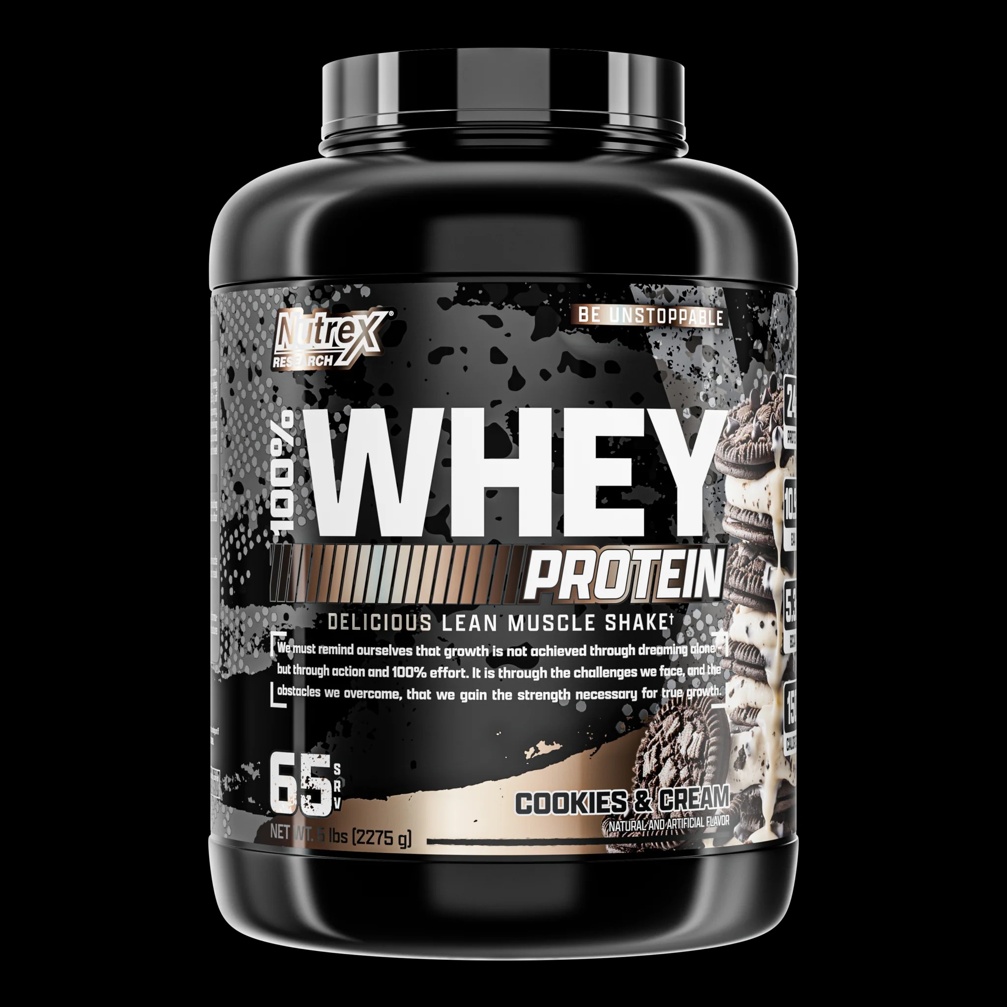 Nutrex 100% Whey Protein, Cookies and Cream, 5 lbs 1
