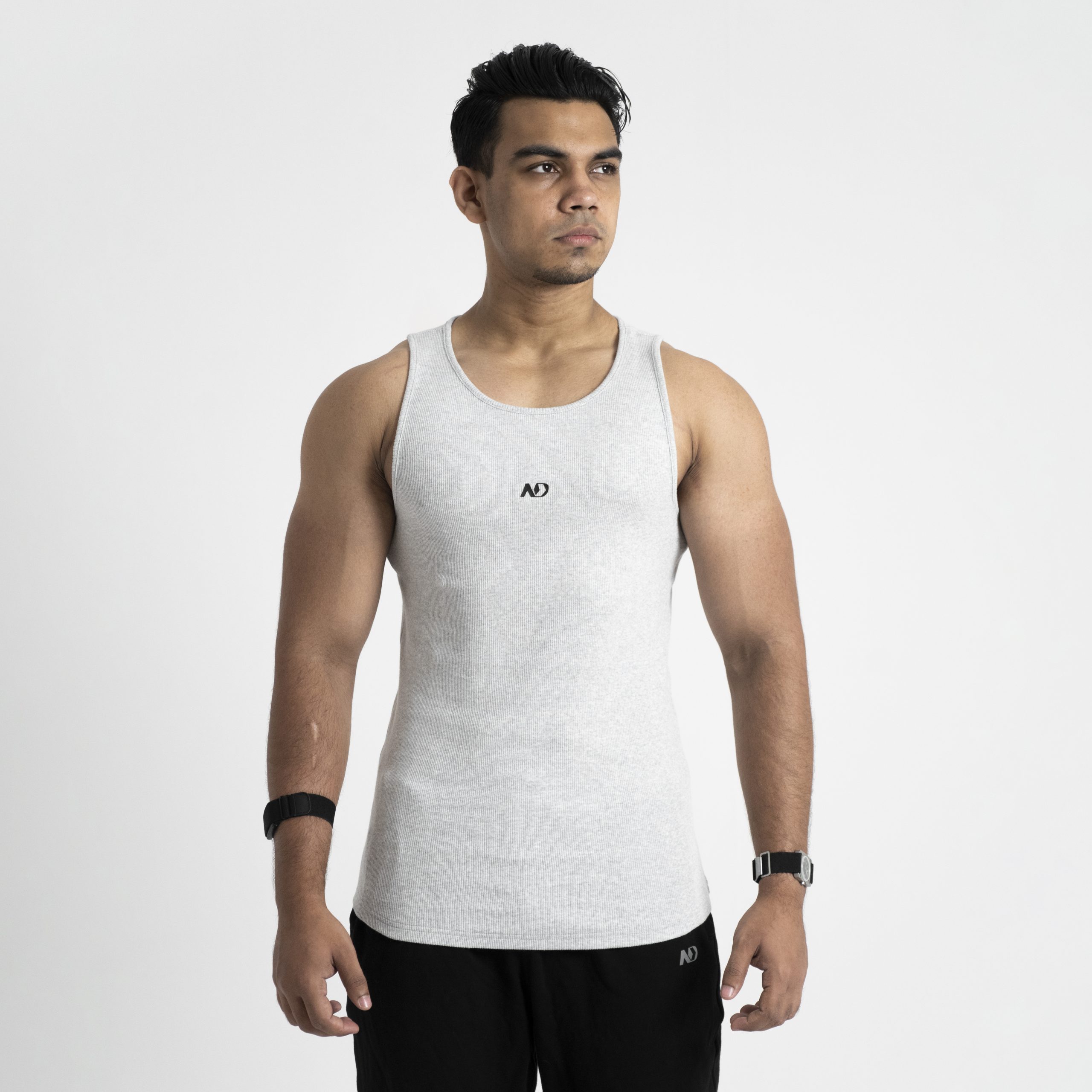 ND Ribbed Core Tank - Grey 1