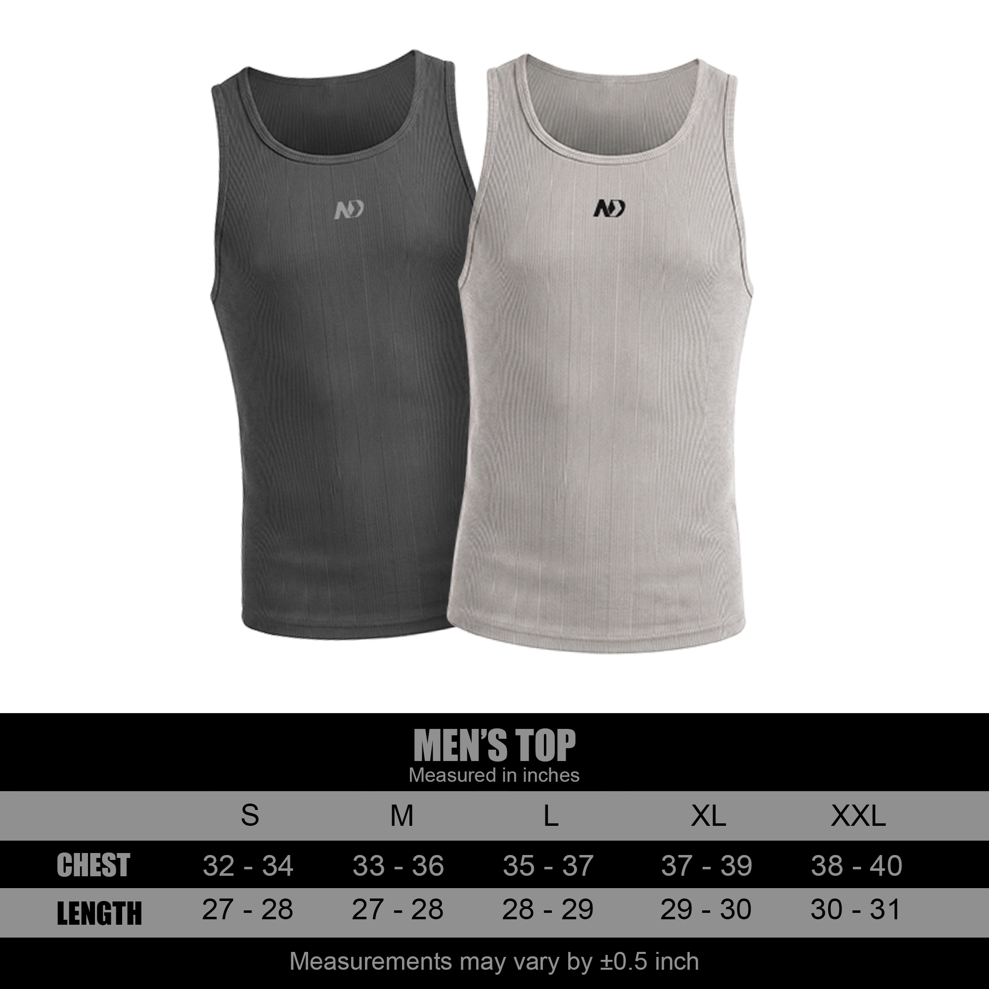 ND Ribbed Core Tank - Charcoal 12
