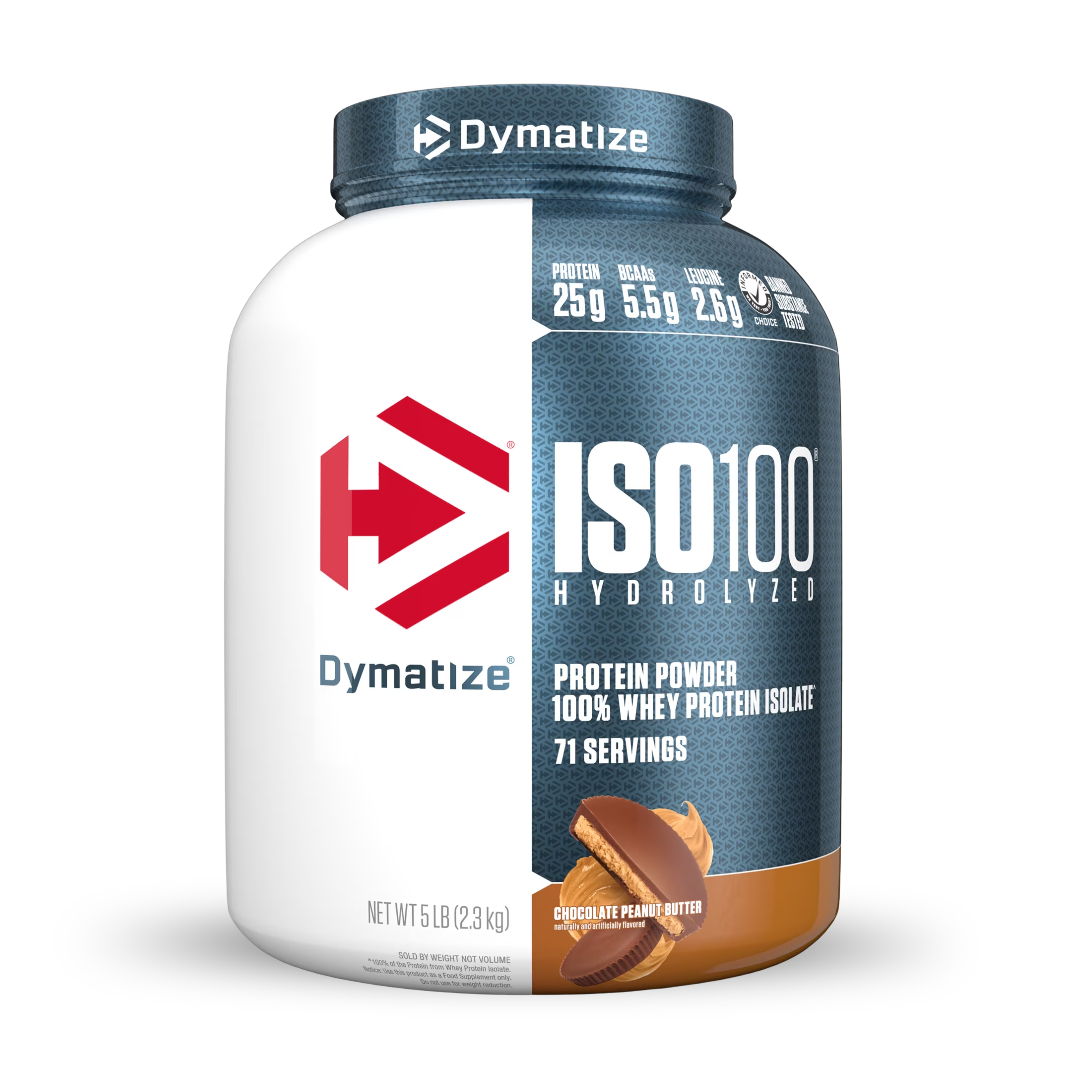 Dymatize ISO 100, Whey Protein Isolate, Chocolate Peanut Butter, 5 lbs 1